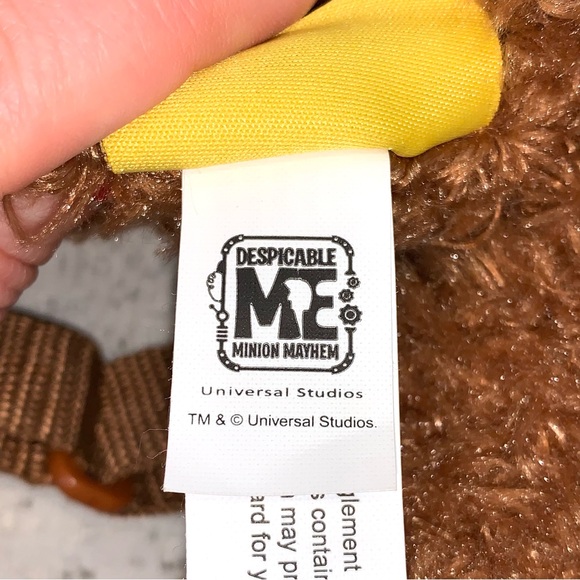 Universal Studios Despicable Me Tim Plush Backpack Minions Teddy Bear Fluffy - Picture 3 of 11